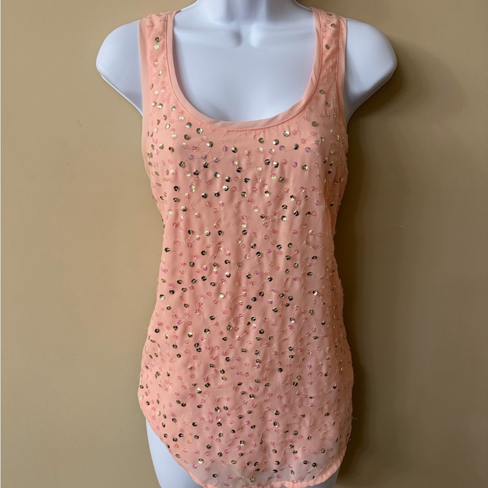 Y2K Candies Sequin Tank Top, Early 2000s Classic Style, Size S